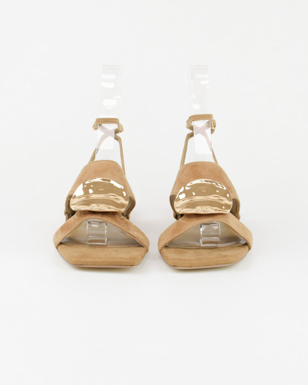 Sandalo in suede con accessorio