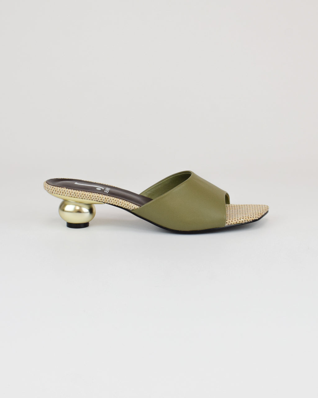 Sandalo Ball in pelle laminata