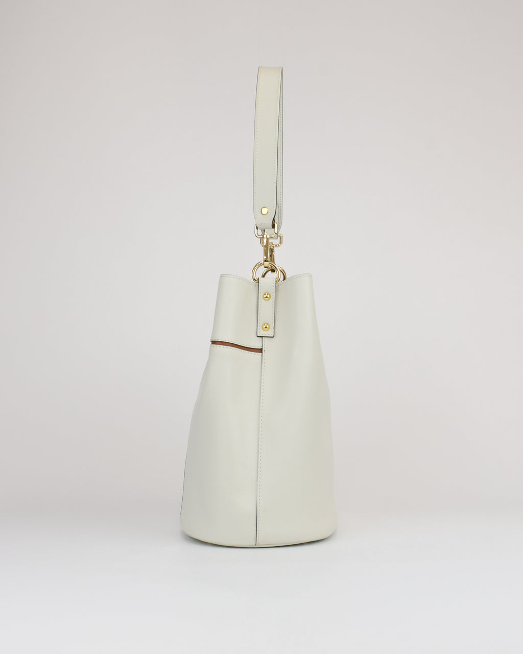 Borsa secchiello grande in pelle