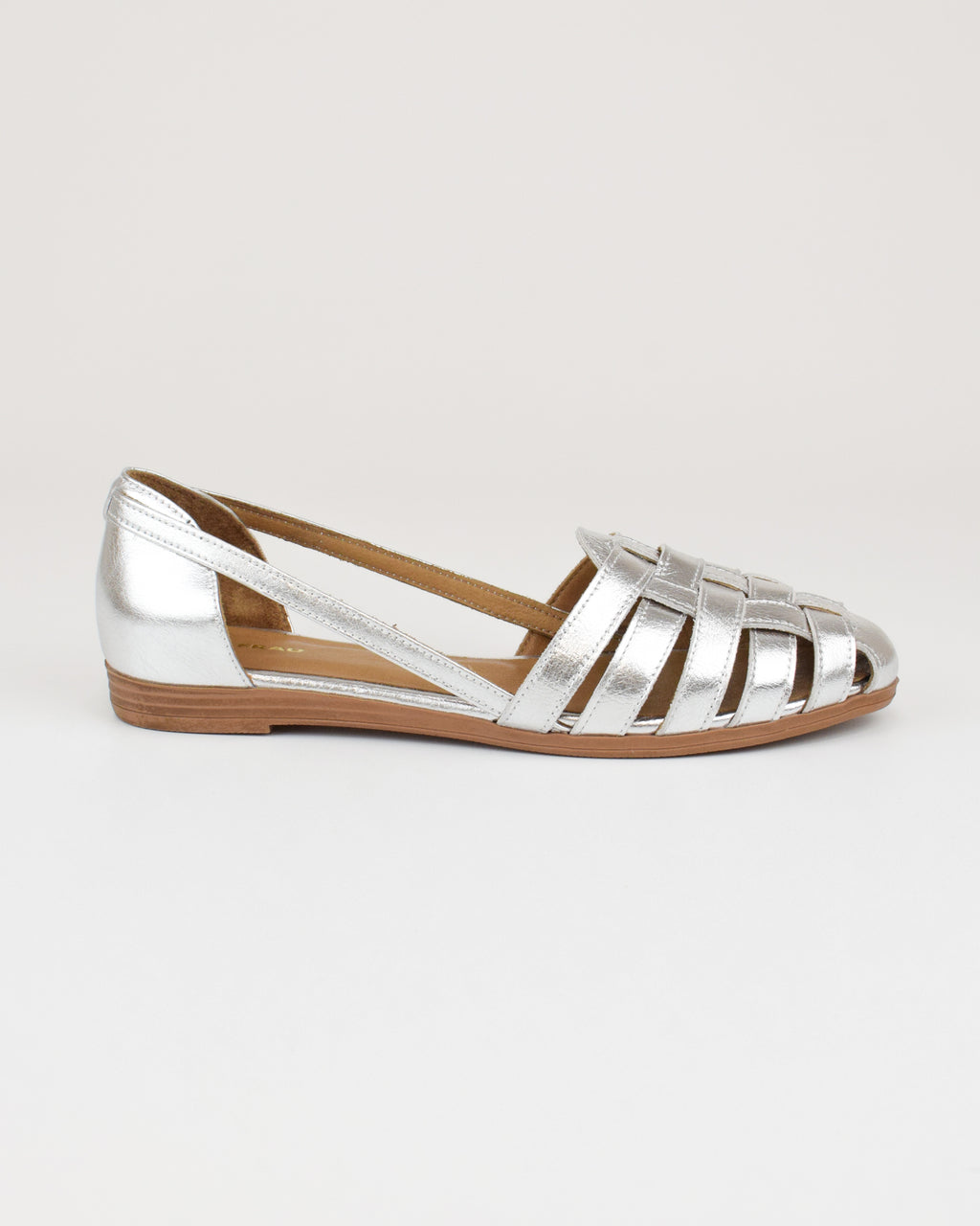 Ballerina ragnetto in pelle laminata