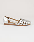 Ballerina ragnetto in pelle laminata