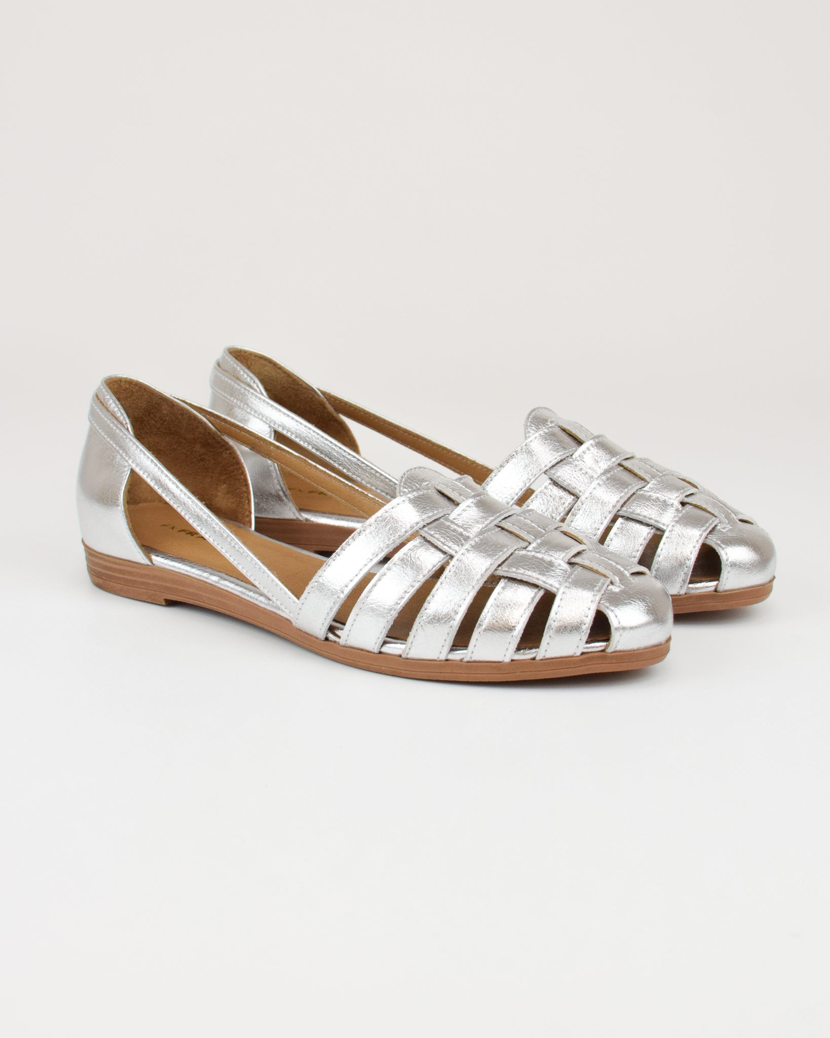 Ballerina ragnetto in pelle laminata