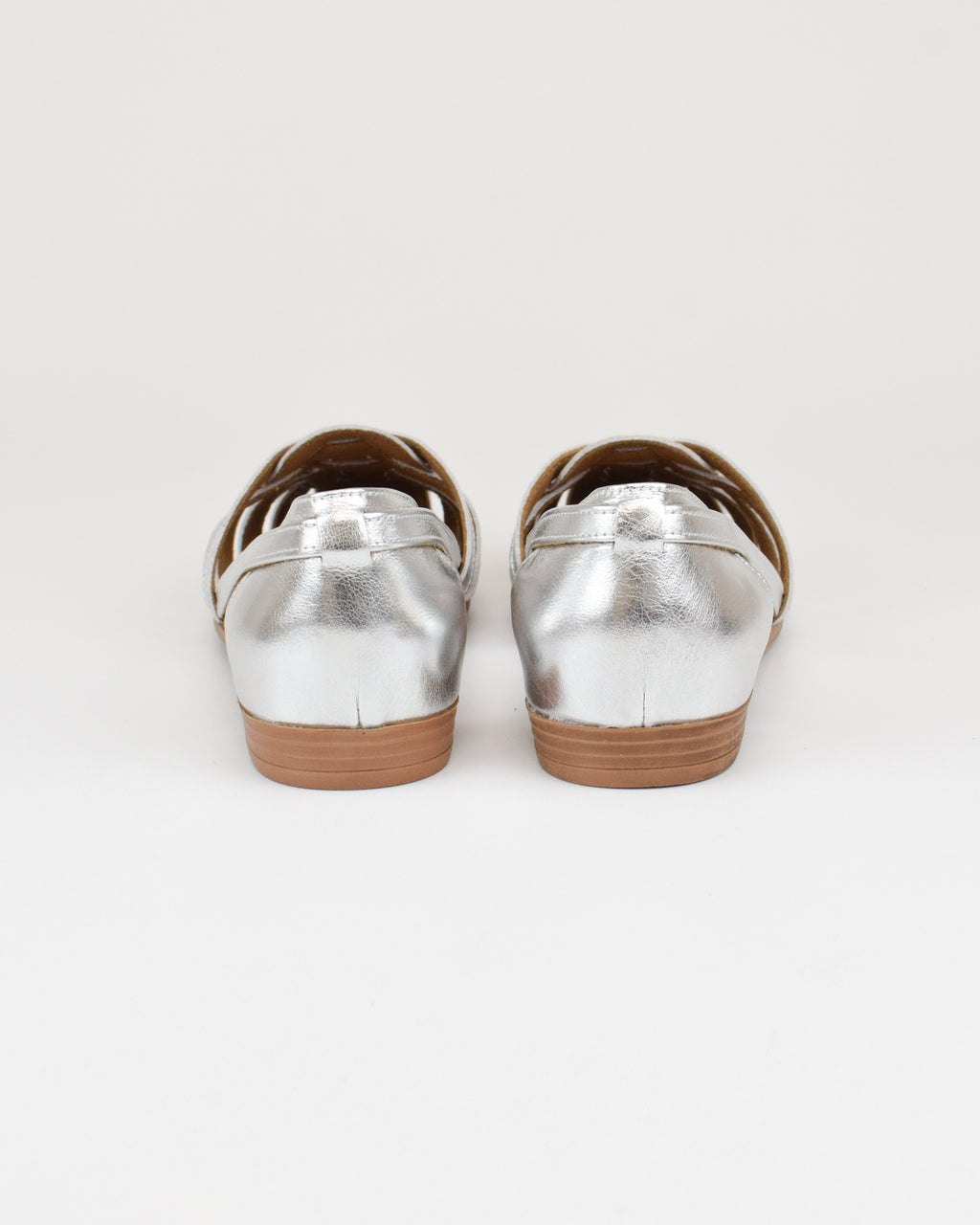 Ballerina ragnetto in pelle laminata