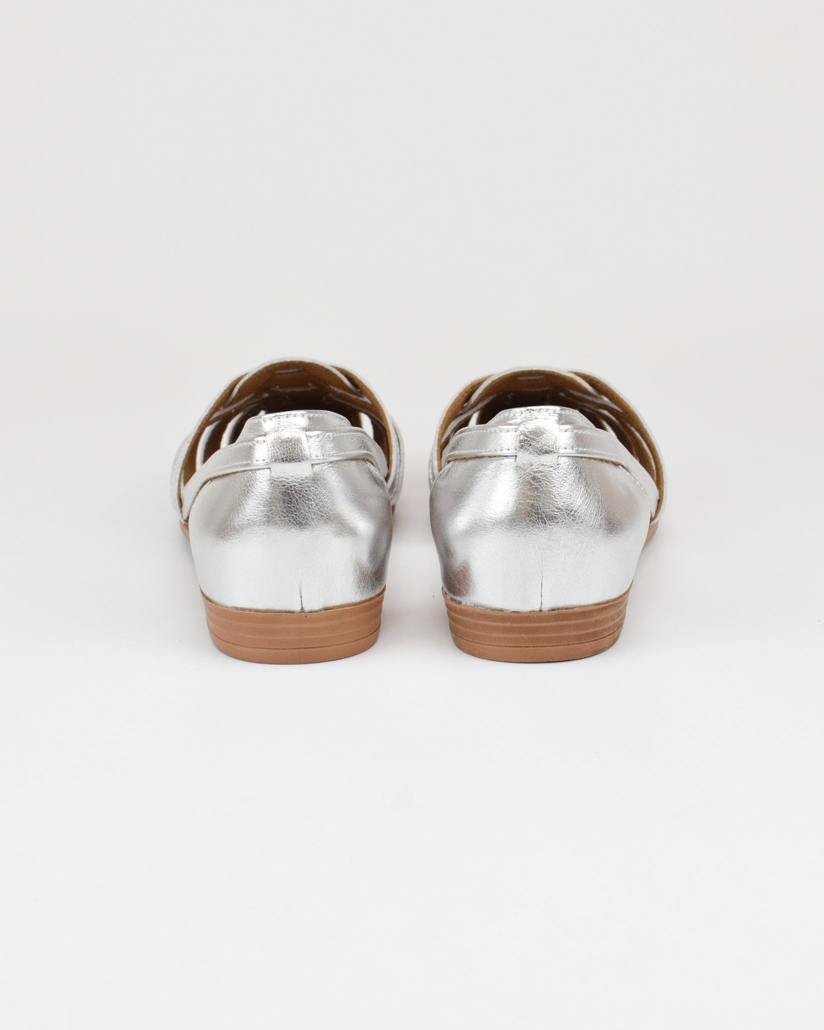 Ballerina ragnetto in pelle laminata