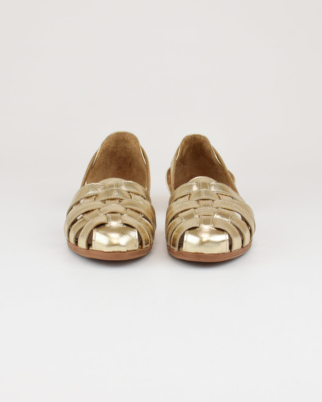 Ballerina ragnetto in pelle laminata