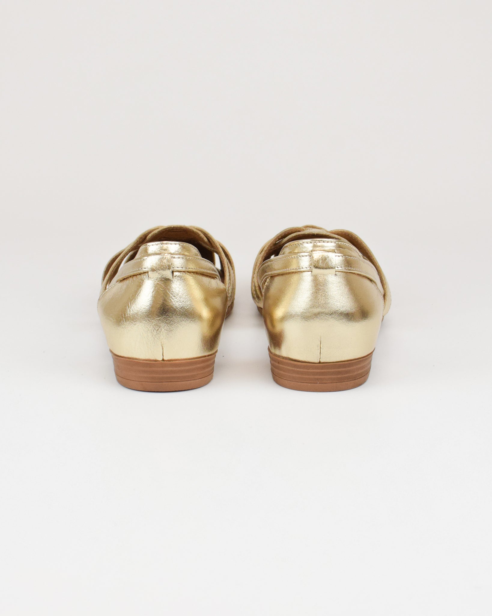 Ballerina ragnetto in pelle laminata