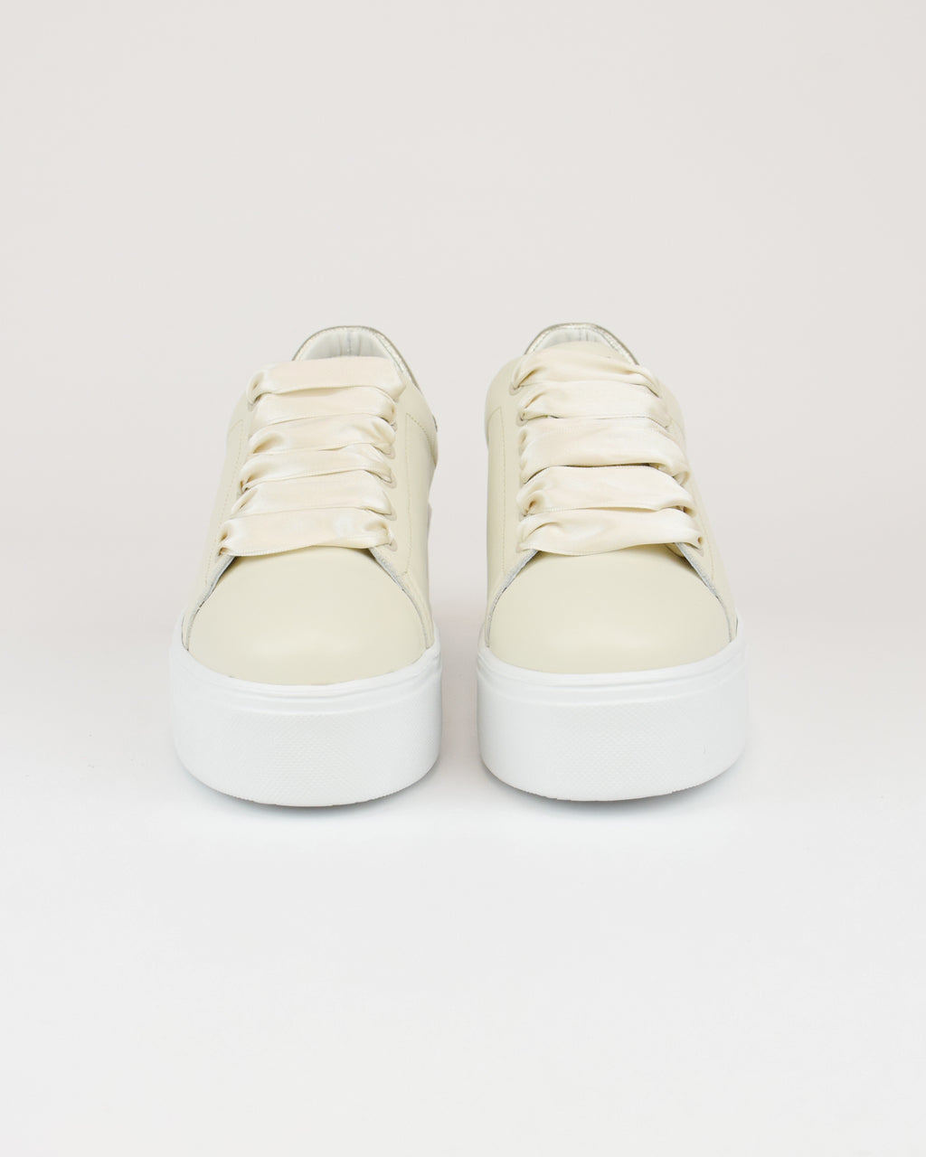 Sneaker platform in pelle