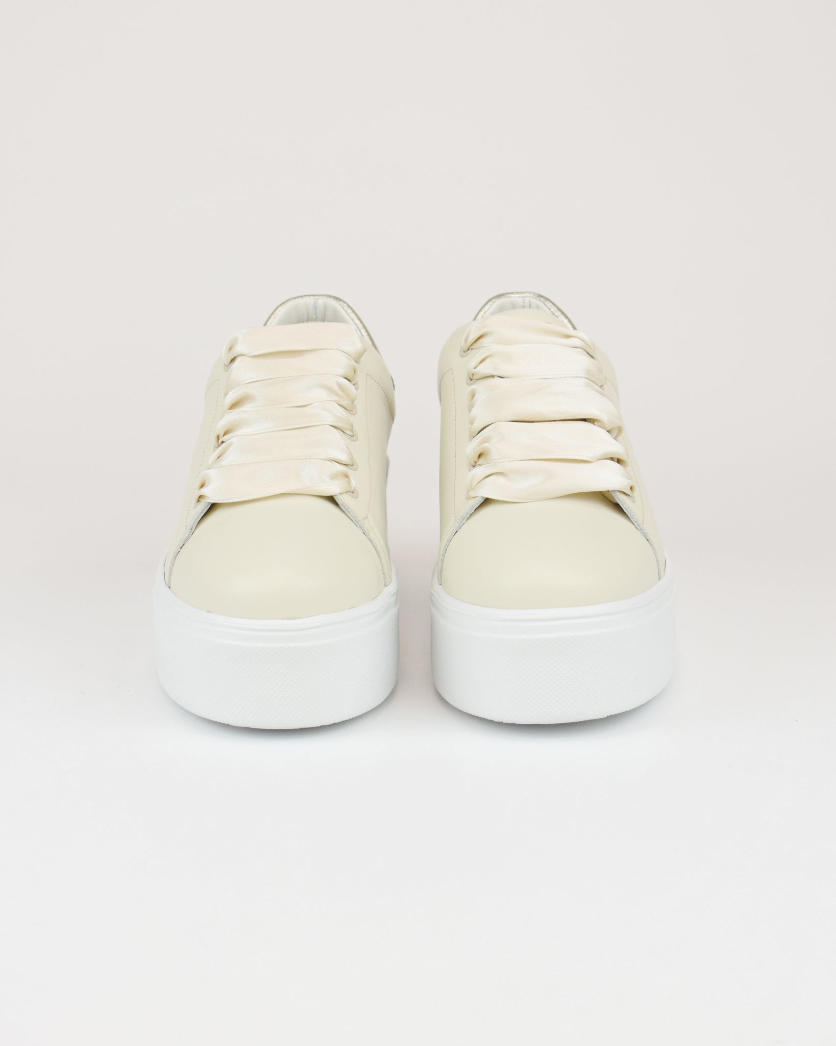 Sneaker platform in pelle