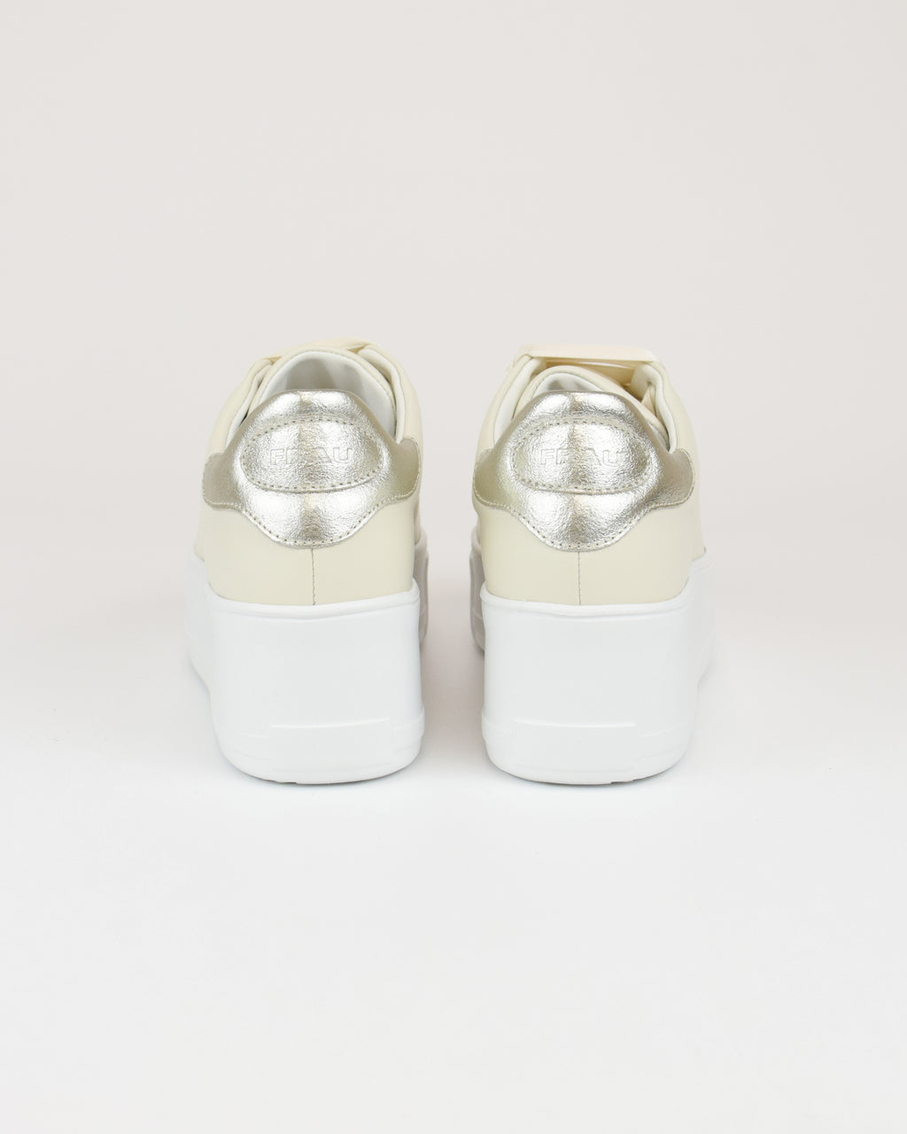 Sneaker platform in pelle
