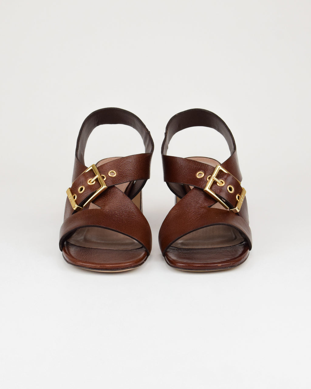 Sandalo in pelle con fibbia
