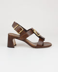 Sandalo in pelle vintage con fibbia