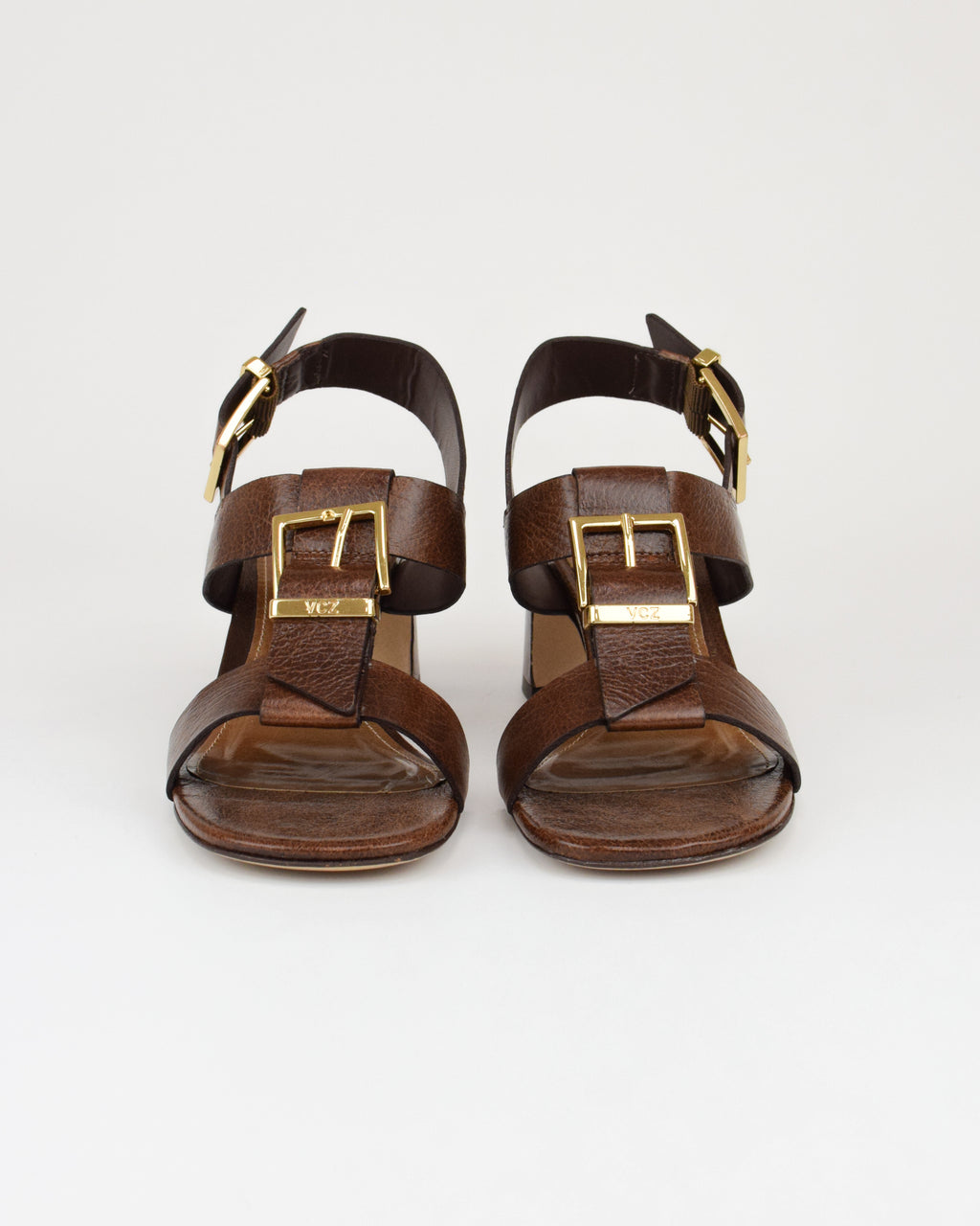 Sandalo in pelle vintage con fibbia