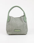 Borsa a mano in paglia e pelle