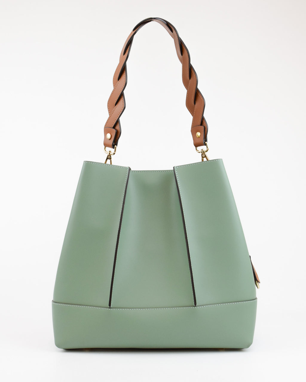 Borsa secchiello in pelle