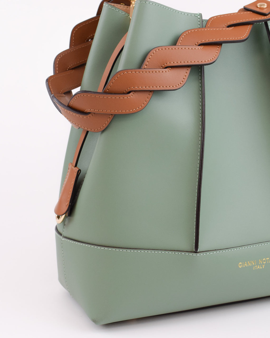 Borsa secchiello in pelle