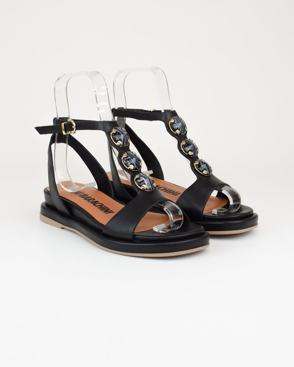 Sandalo in pelle con pietre