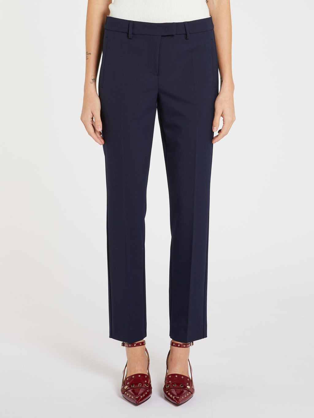 Pantalone chino in tessuto stretch Opaco