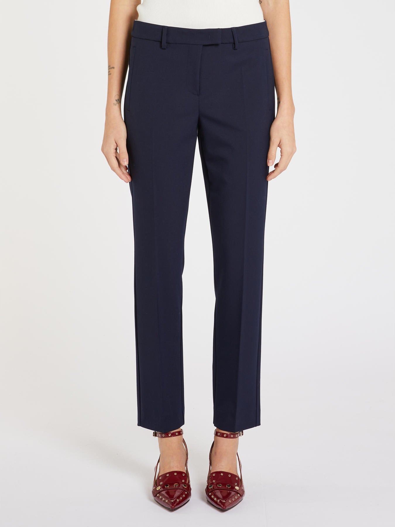 Pantalone chino in tessuto stretch Opaco