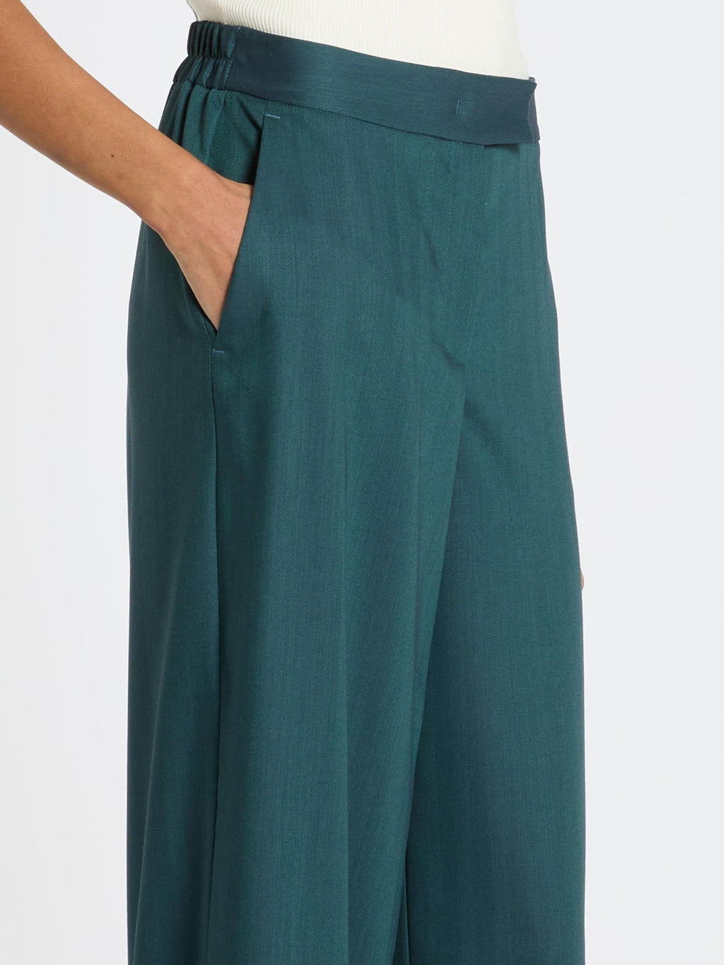 Pantalone fluido in saglia effetto resca Mllmaggio
