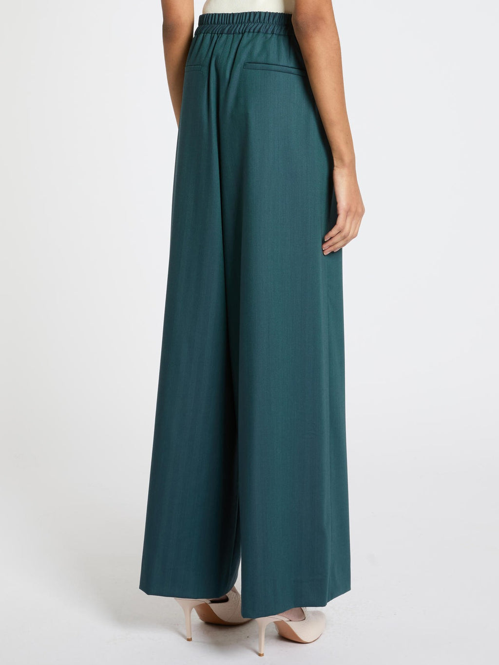 Pantalone fluido in saglia effetto resca Mllmaggio