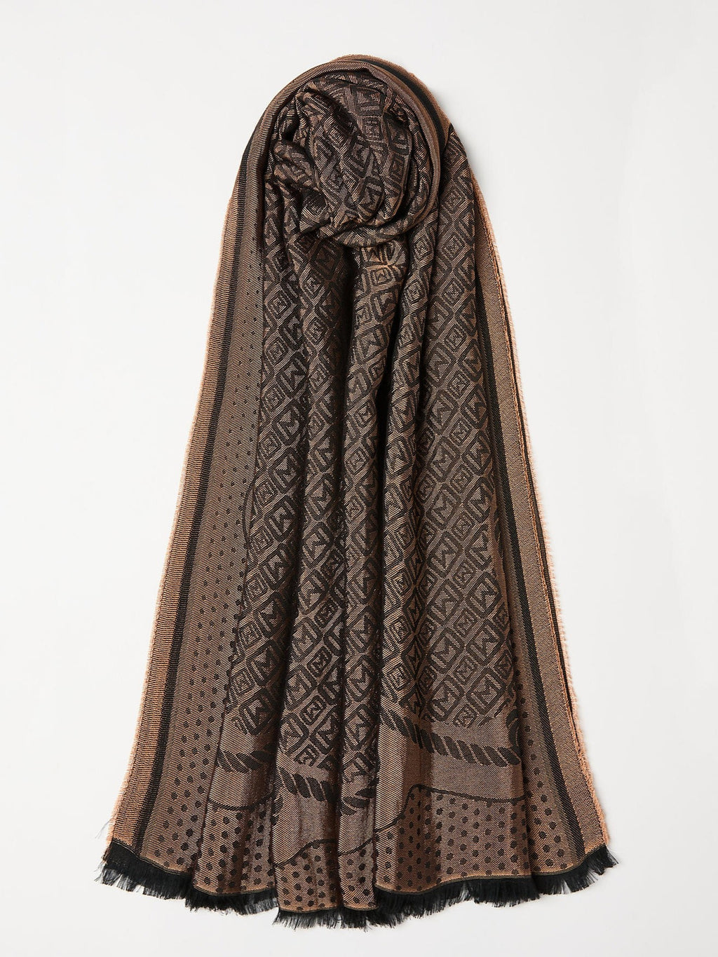 Stola jacquard con motivo monogram Mlaodissea