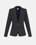 Blazer in gabardina stretch con gessatura Emmpentola1