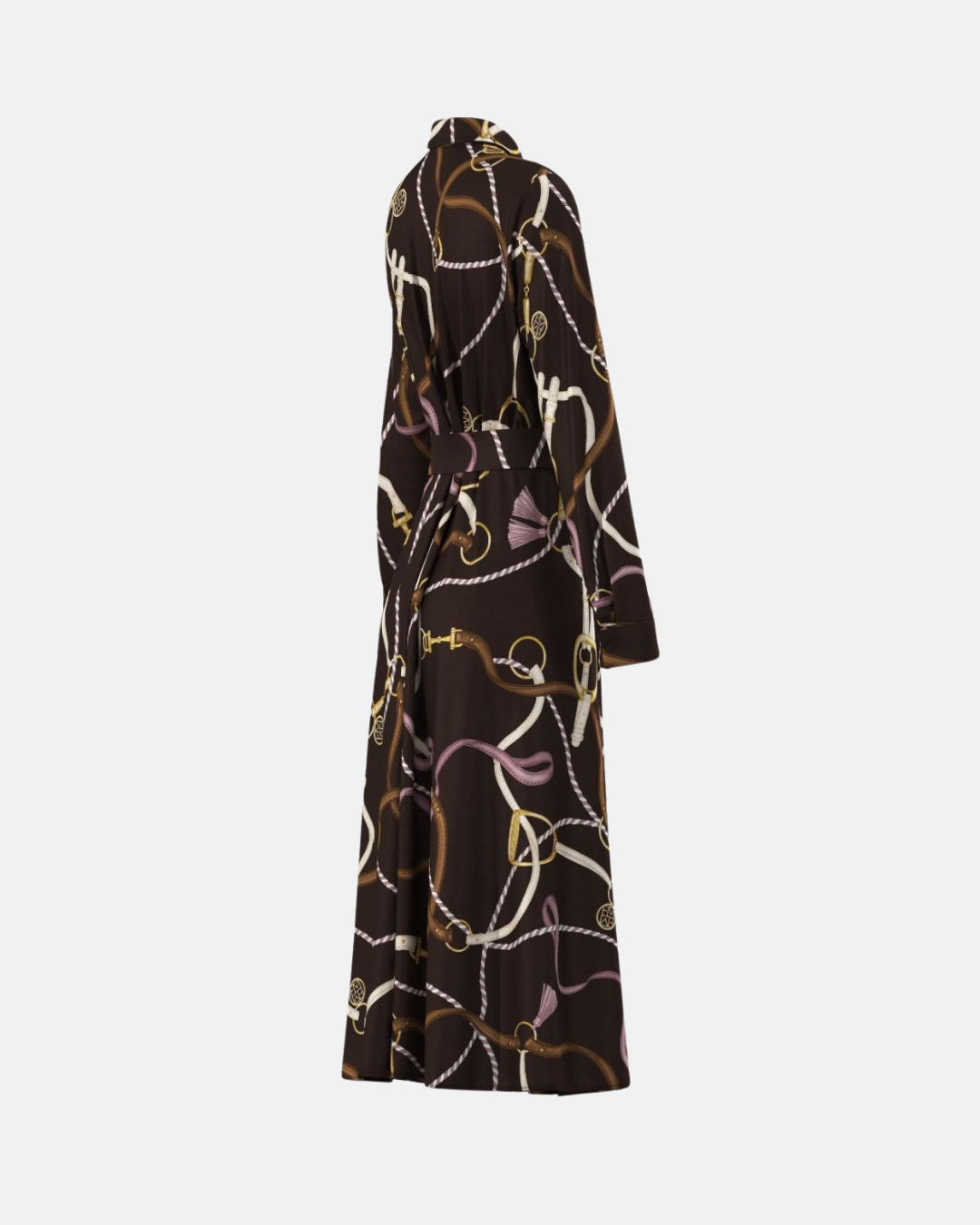 Abito chemisier in twill di viscosa stampato Emmafone