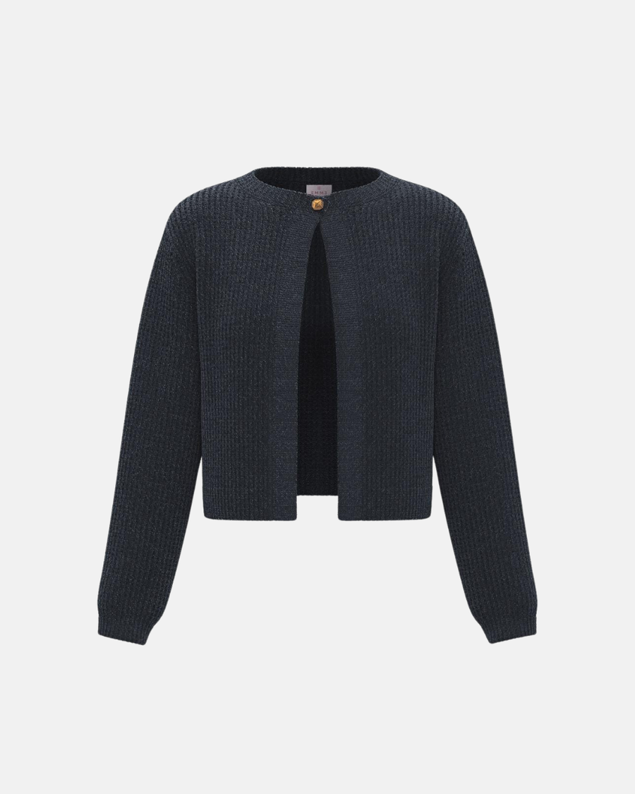 Cardigan in ciniglia con lurex Emmseta