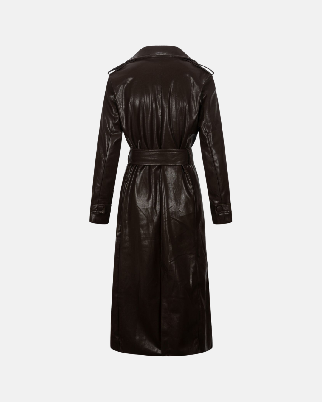Trench lungo in similpelle