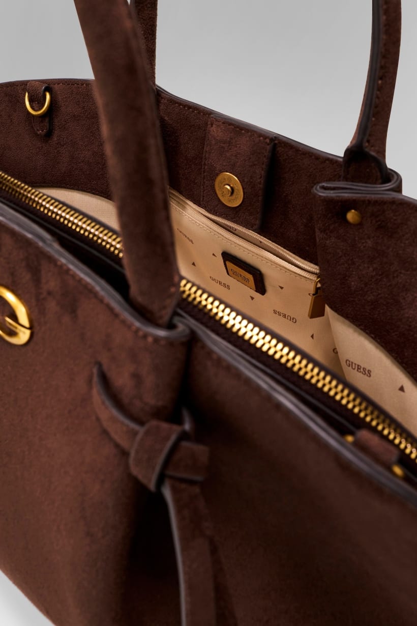 Borsa a mano in camoscio Allegra