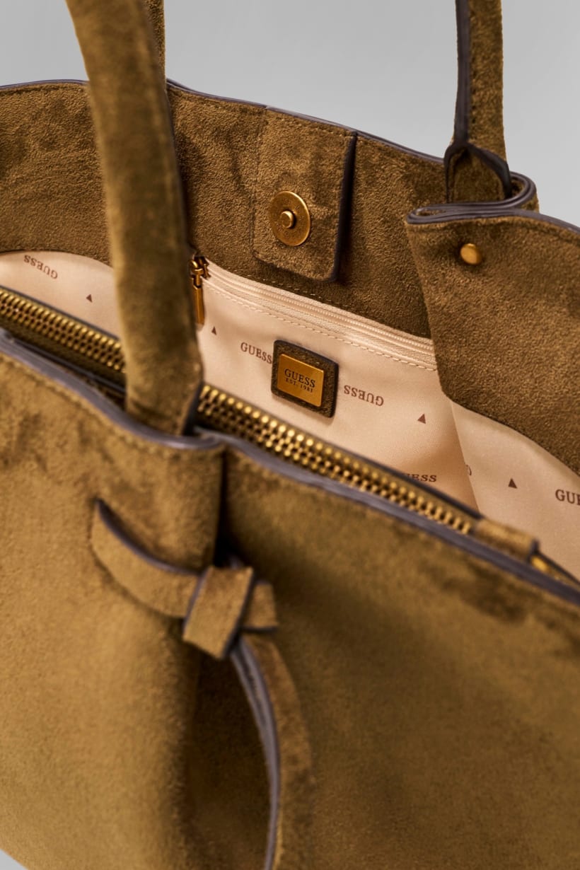Borsa a mano in camoscio Allegra