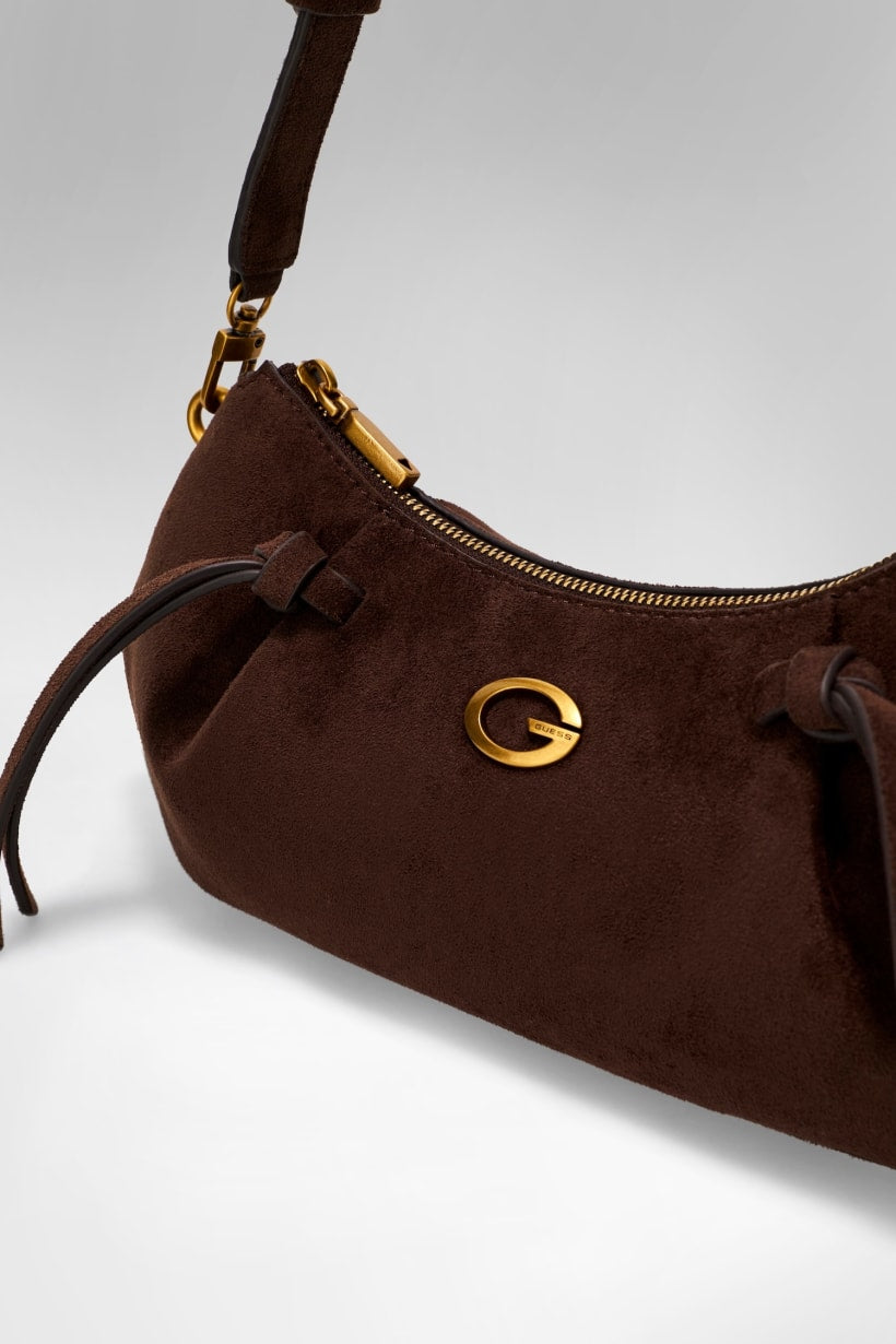 Borsa a spalla in camoscio Allegra