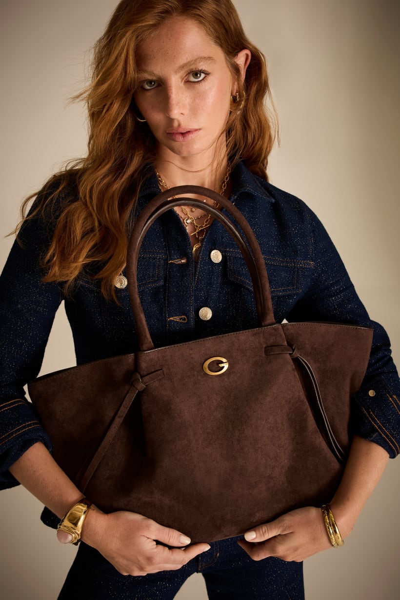 Borsa a spalla in camoscio Allegra