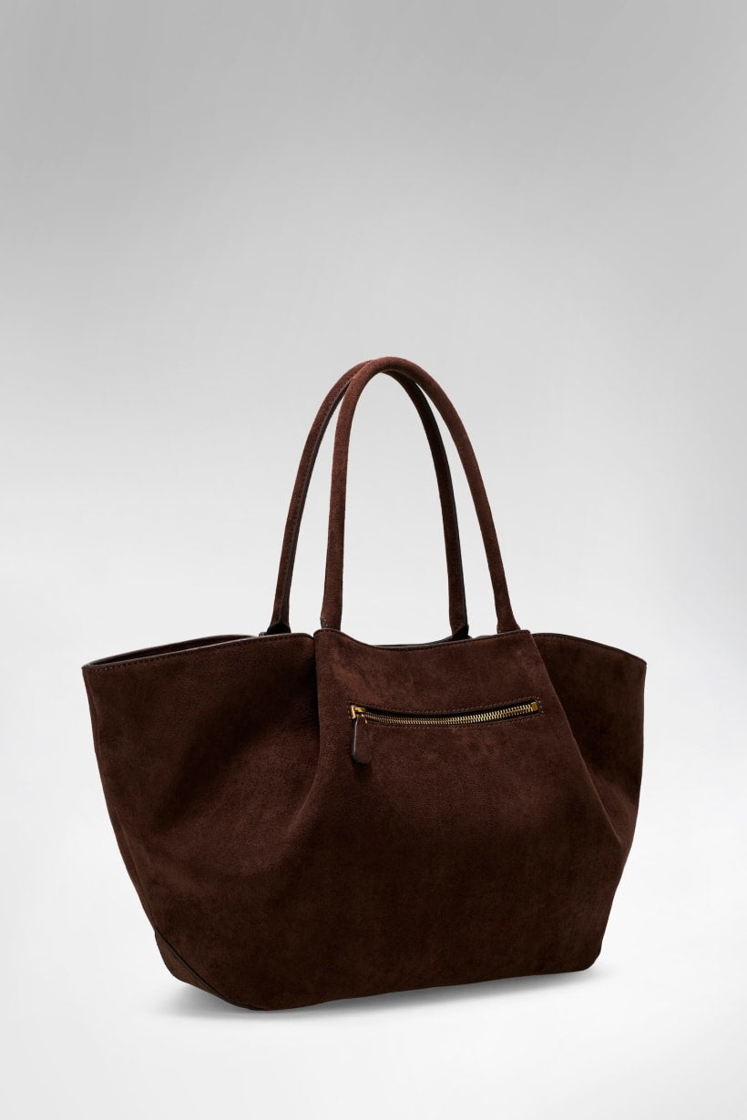 Borsa a spalla in camoscio Allegra