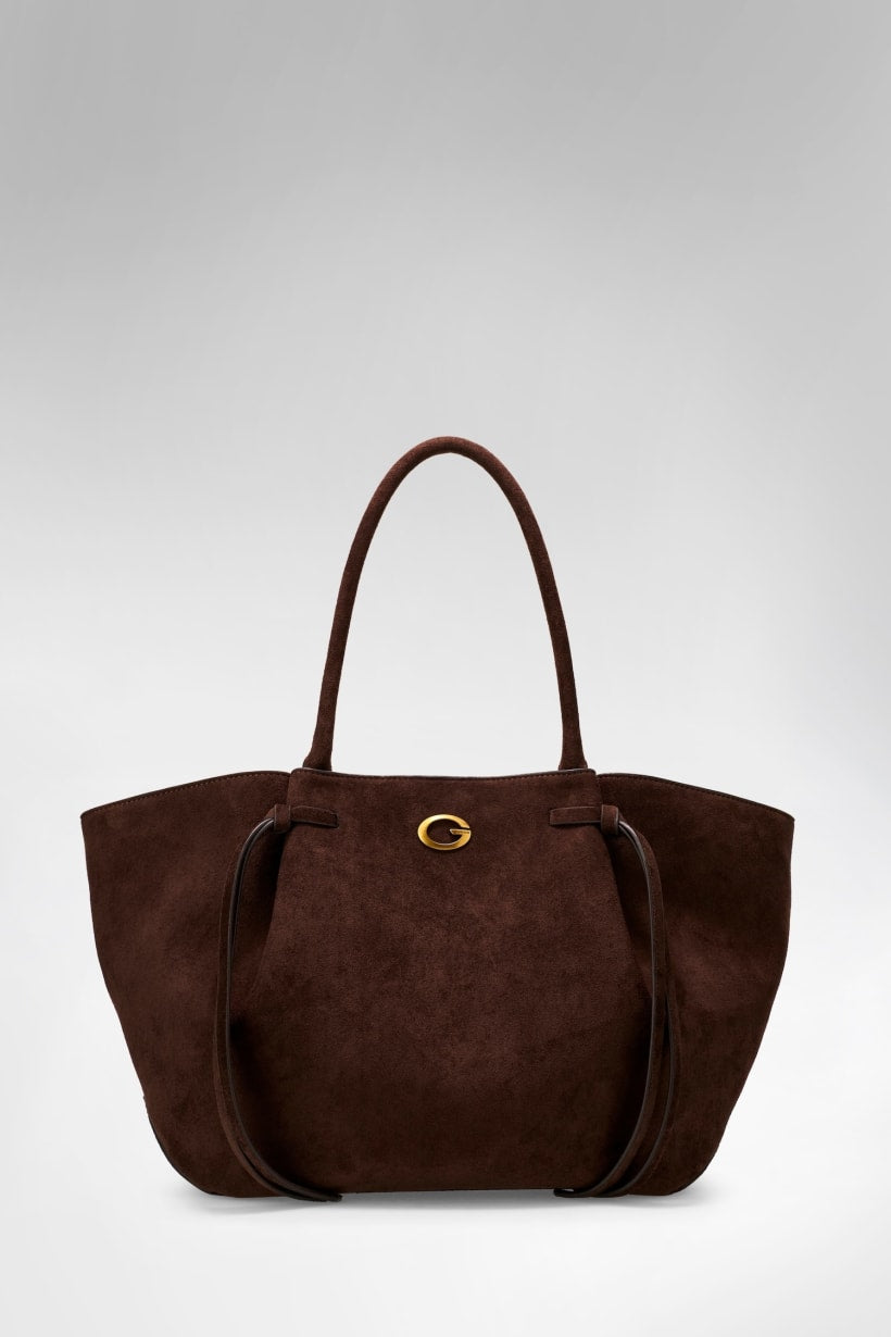 Borsa a spalla in camoscio Allegra