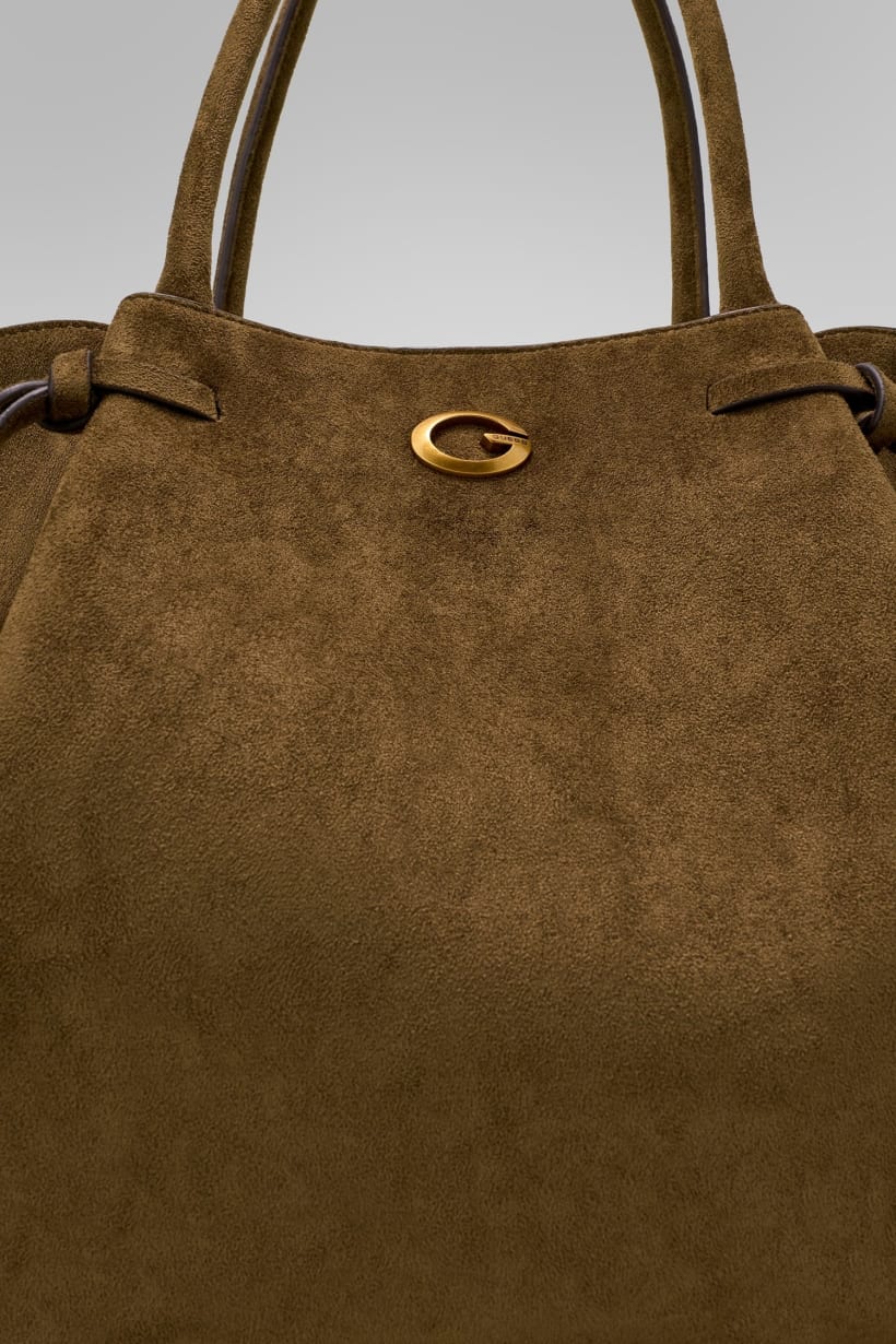 Borsa a spalla in camoscio Allegra