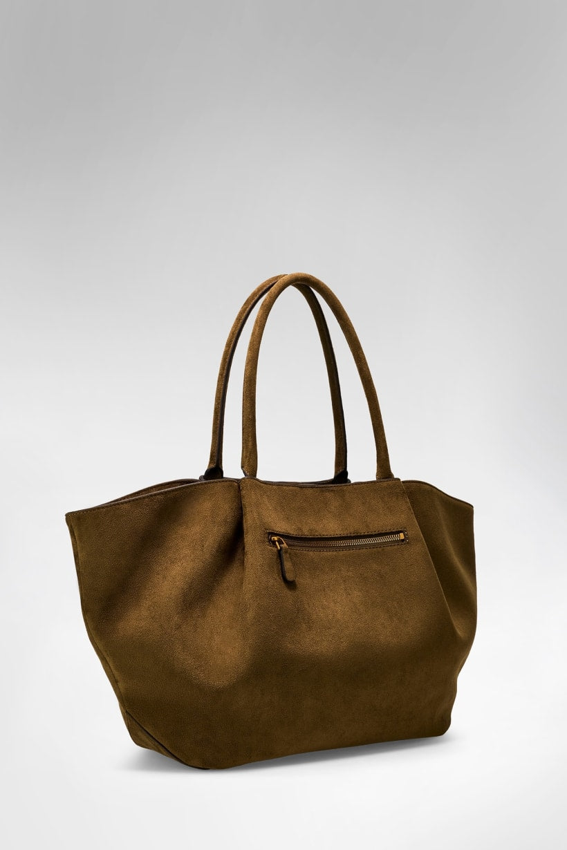 Borsa a spalla in camoscio Allegra