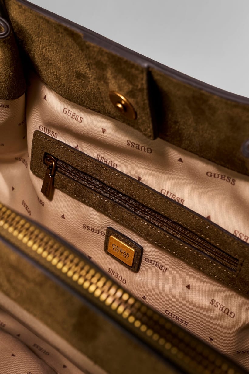 Borsa a spalla in camoscio Allegra