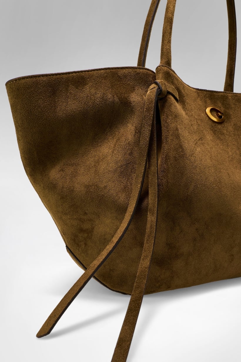 Borsa a spalla in camoscio Allegra