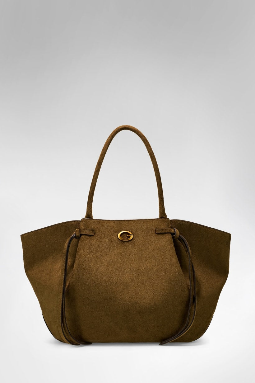 Borsa a spalla in camoscio Allegra