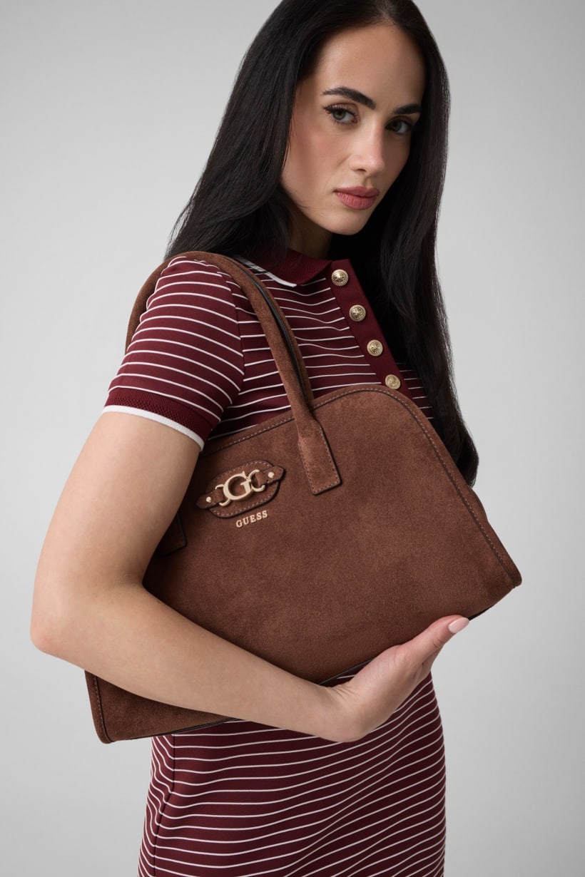 Borsa a spalla in camoscio Samantha
