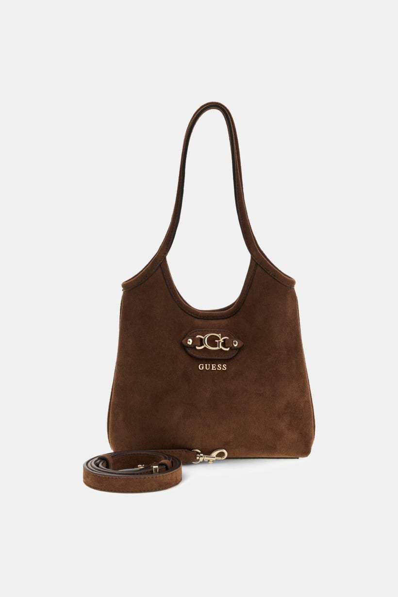 Borsa a mano in camoscio Samantha