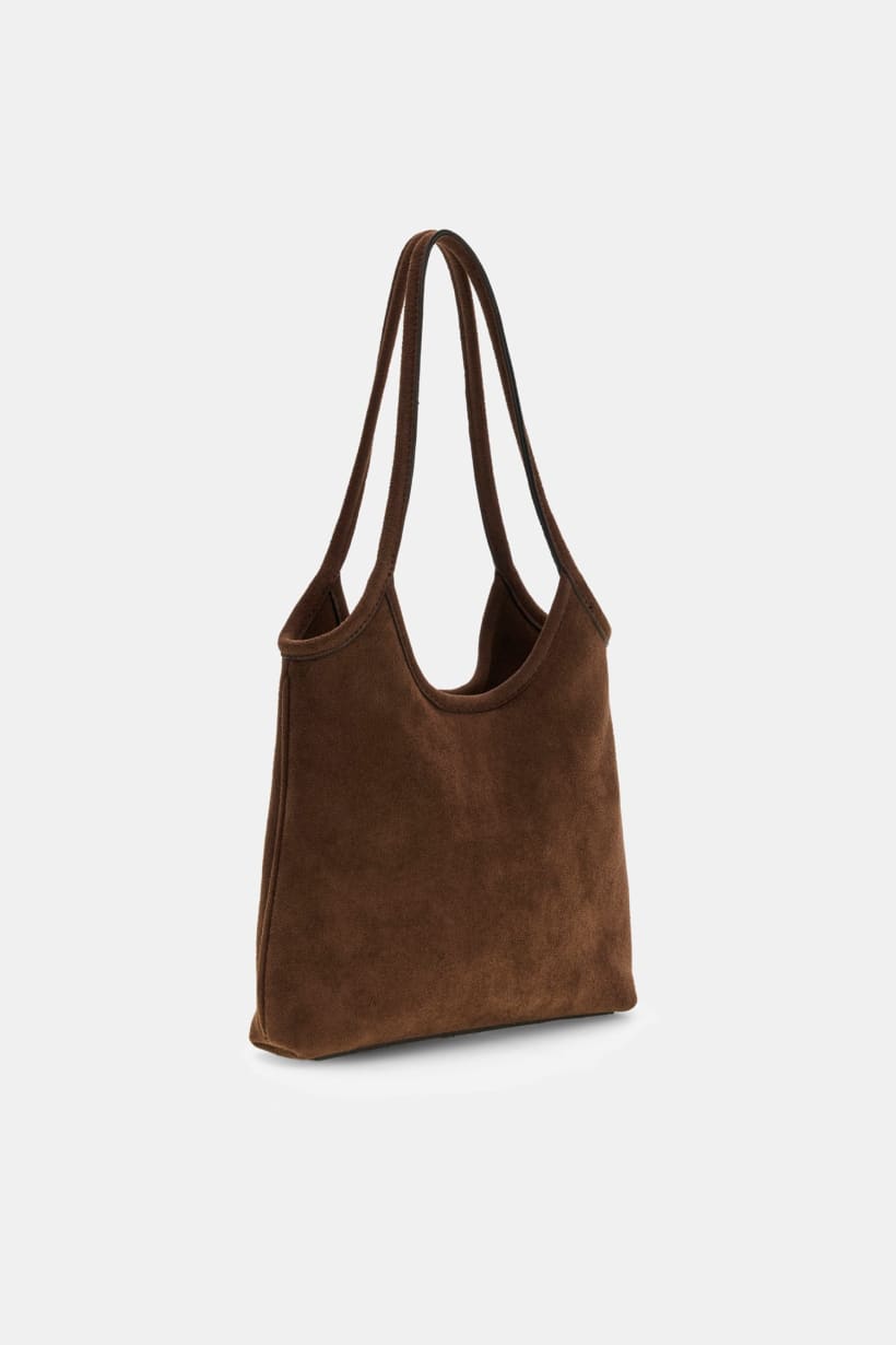 Borsa a mano in camoscio Samantha