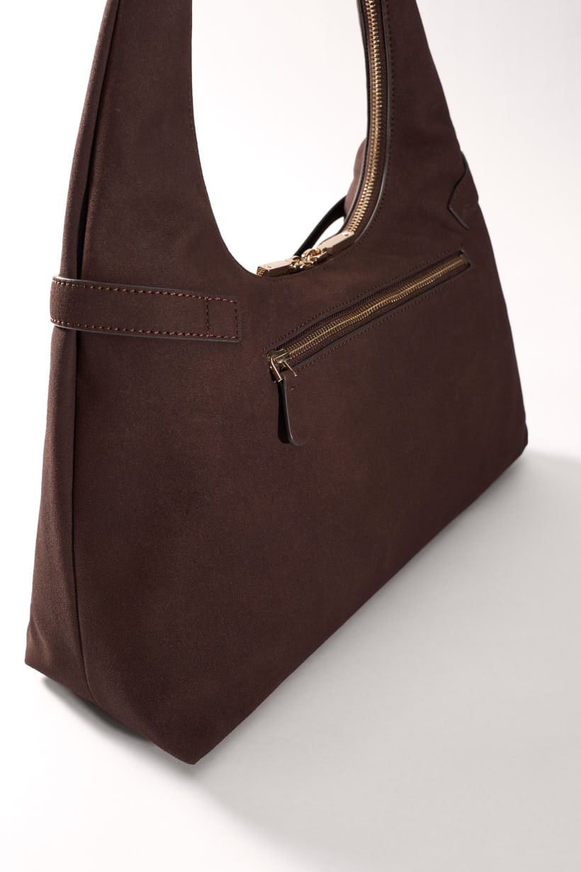 Borsa a spalla in camoscio Ella
