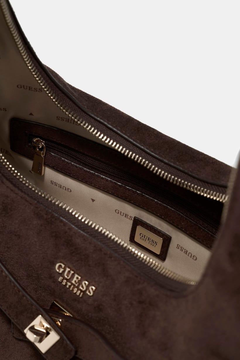 Borsa a spalla in camoscio Ella
