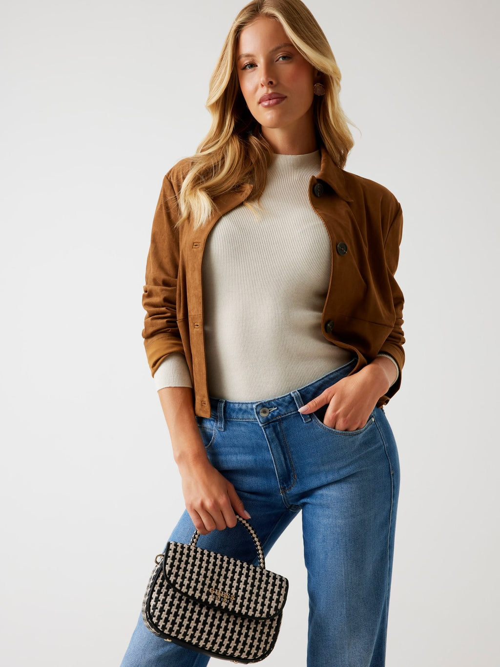 Mini borsa a mano Mirema intrecciata