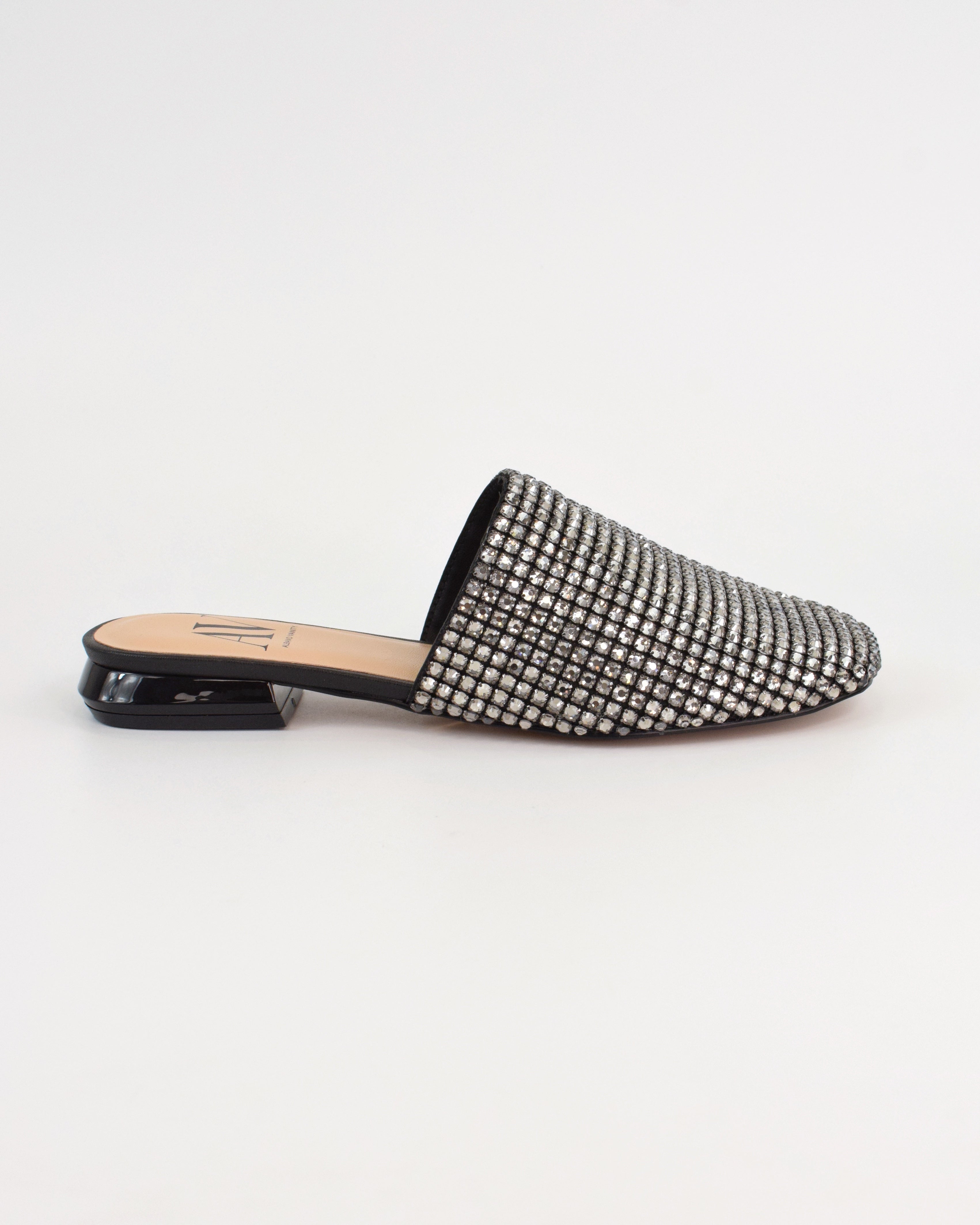 Mules gioiello con punta chiusa e strass