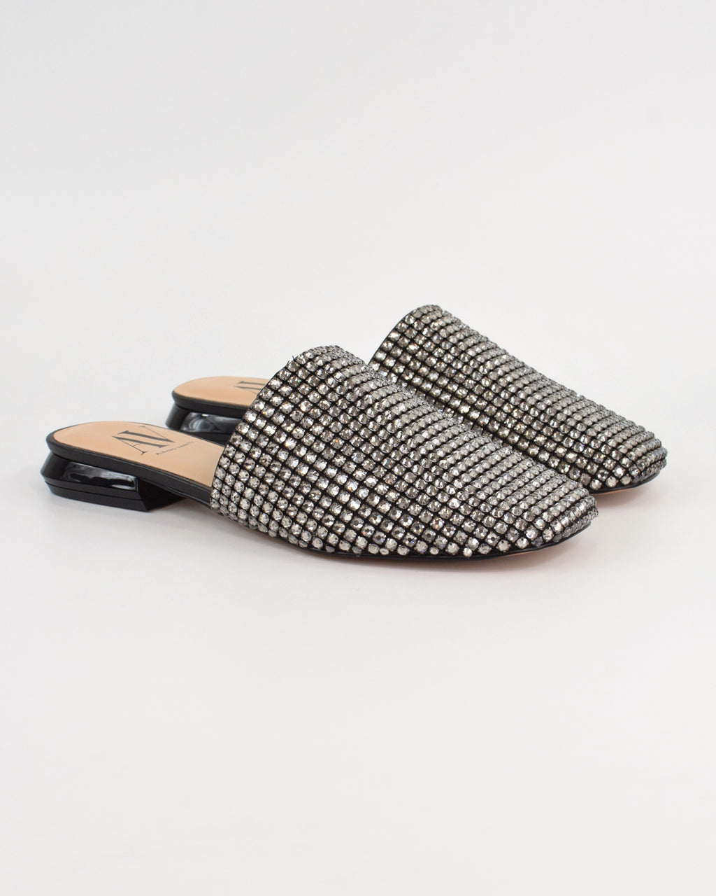 Mules gioiello con punta chiusa e strass