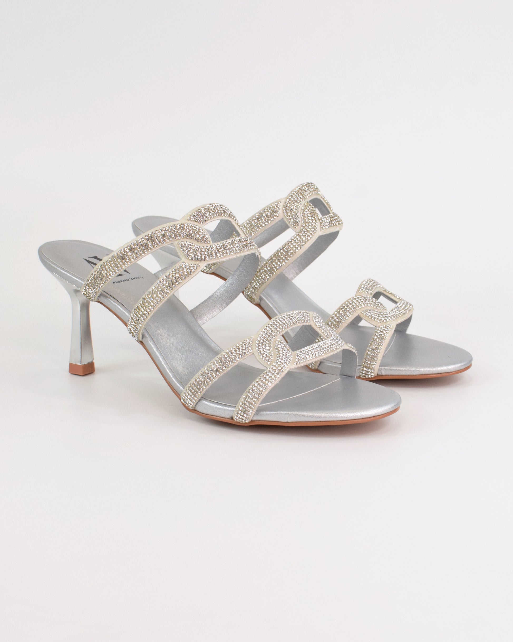Sandalo gioiello con fascette strass