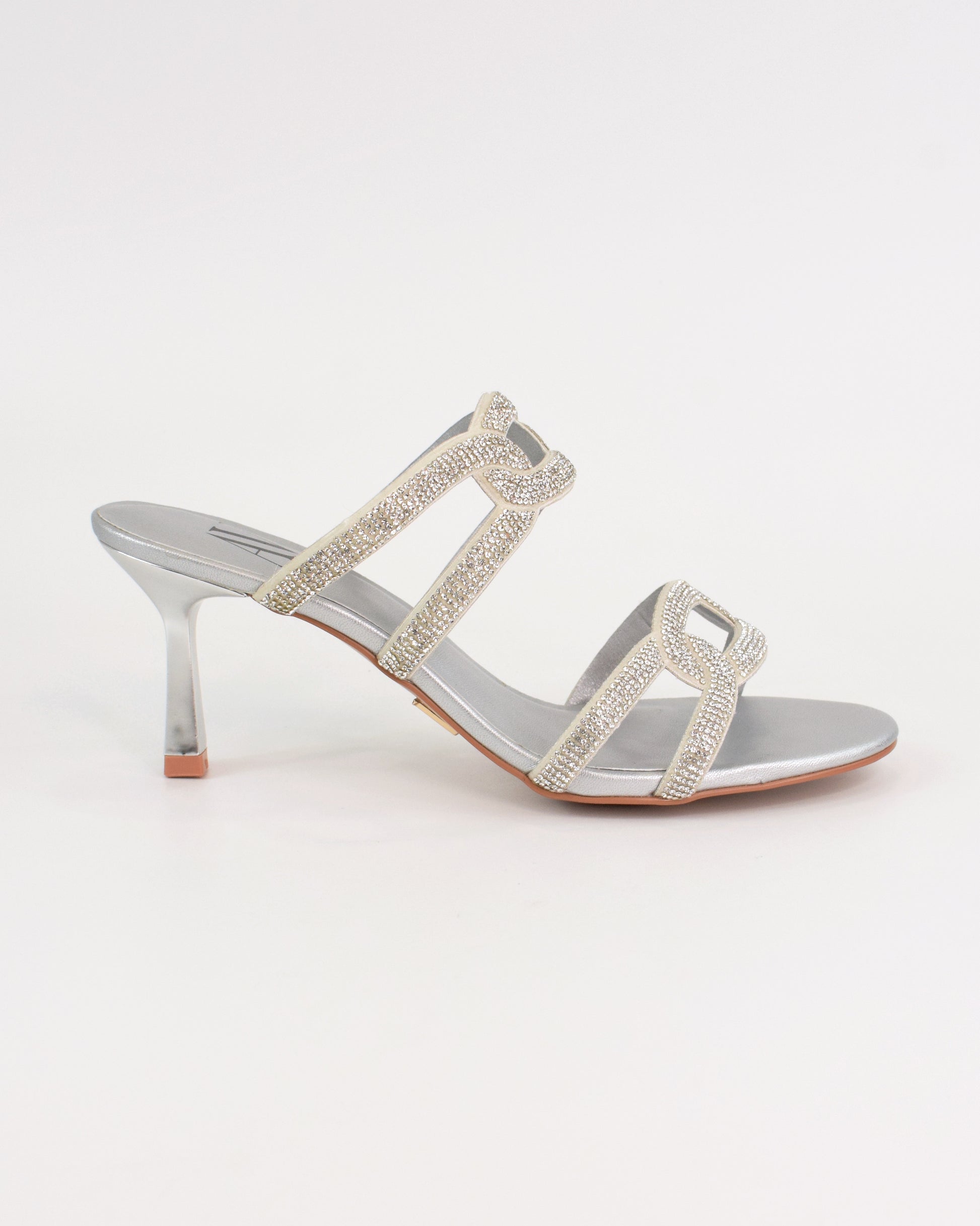 Sandalo gioiello con fascette strass